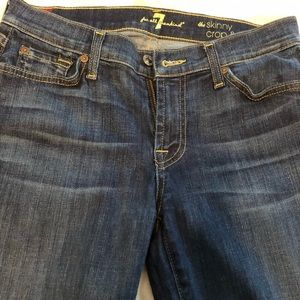 7 for all mankind the skinny crop and roll size 27